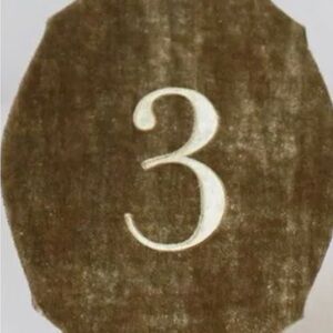 Gold Velvet wedding table numbers